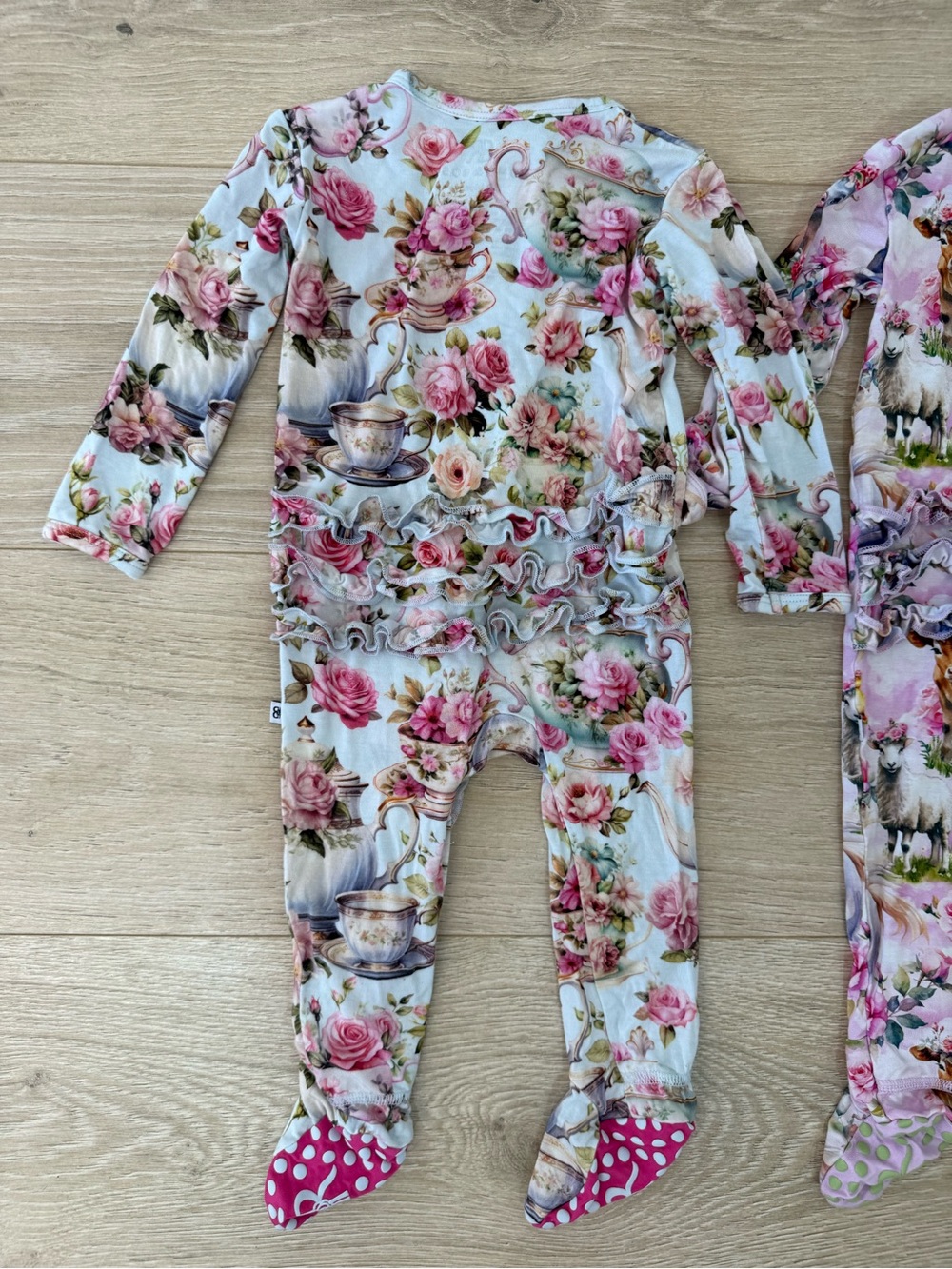 Bums & Roses Bamboo Ruffle Footie Bundle - Picture 6 of 10